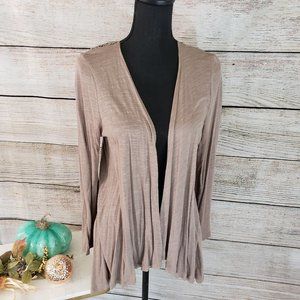 DESIGN HISTORY TAUPE CARDIGAN - SIZE LARGE
